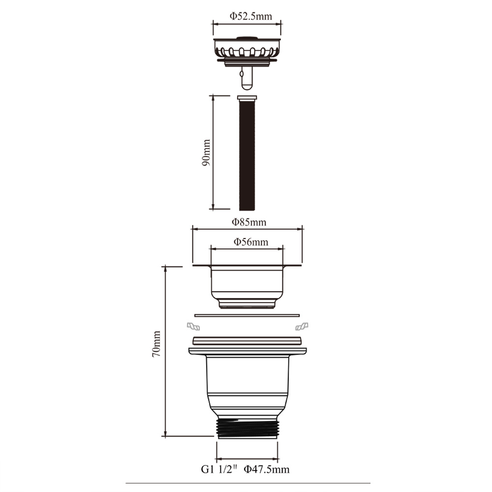 Talea 114MM gepolijst gouden k - Commercial Kitchen Bin recensie en prijs